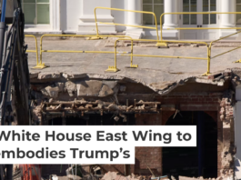 Demolishing the White House East Wing to build a ballroom embodies Trump’s heritage politics Demolition in process on the East Wing of the White House, Oct. 23, 2025. AP Photo/Jacquelyn Martin
